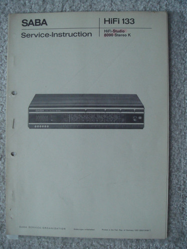 Service instrucction saba 8090 - service,