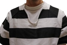 Texas Striped Prison Jail Inmate Uniform Sz M