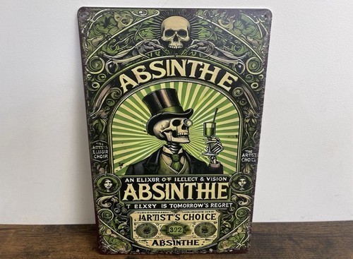 Absinthe blechschild 30cm - 20,