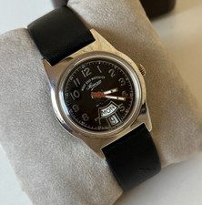 1970s Vintage West End Watch Sowar Automatic Black Day-date Rare G 4289 4743 Men