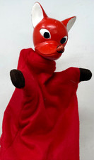 Handpuppe Fuchs DDR Gummikopf 34cm für Kasperletheater /P19.3/13