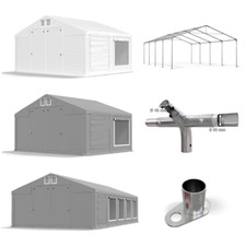 PARTYZELT 3x4 - 6x12 PVC LAGERZELT Moskitonetz Weidezelt Festzelt Bierzelt NEU S