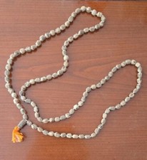Japa Mala aus Tulasi, Original aus Indien/Vrindavan ca, 120 cm lang
