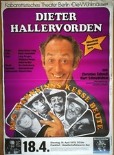 DIETER HALLERVORDEN 1978 FRANKFURT - orig. Concert Poster - Plakat - DIN A1 xx