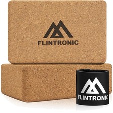 Yoga Block Set aus 100% Kork + Widerstandsband für Fitness Enthusiasten