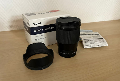 Sigma 16mm sony mount - f1.4, e-mount
