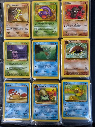 134 pokemon karten fossil - ,