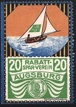 Reklamemarke augsburg - reklamemarke,