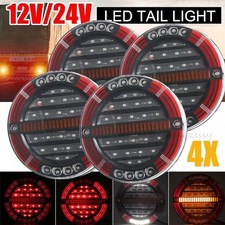 4x LED Rückleuchte Rund 4 Funktion Schlepper Rücklicht Anhänger PKW LKW 12/24V