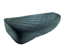 Sitzbank für Simson S50 S51E, BLAU Quer Raute gesteppt mit Keder