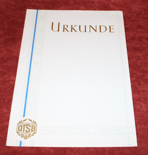 Ddr urkunde dtsb deutscher - ddr,