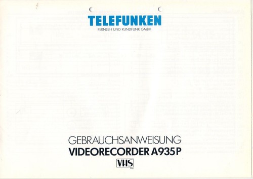 Telefunken a935 - a935, p