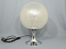 Große Doria Tulpenfuss Tischleuchte Eisglas 60/70er Jahre Tulip 44 cm hoch