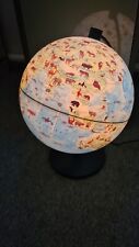 Stellanova Globus Erde für Kinder, Beleuchtet mit tollem Lernbuch Welt der Tiere