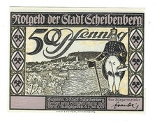 Notgeld - Stadt Scheibenberg- 50 Pfennig 1921 - Bild 4 - Orgelpfeifen- ohne KN !