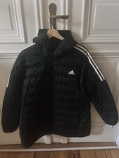 Adidas Winterjacke XL (50/52) Schwarz mit Kapuze Sehr Gut Erhalten