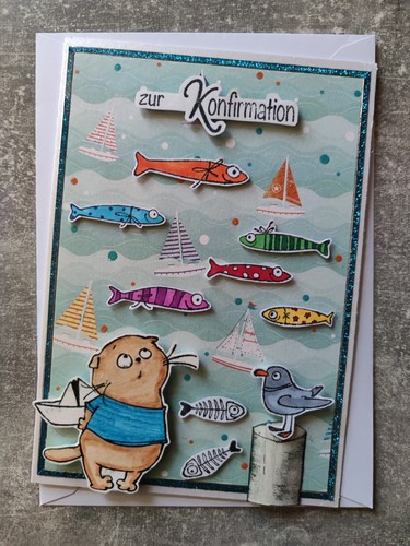 Grußkarte konfirmation - 3d-grußkarte,,