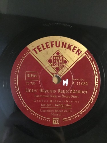 Telefunken schellackplatte - telefunken,