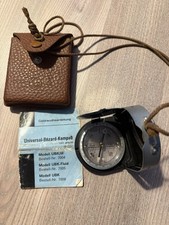 452.    Lufft BEZARD Fluid Kompass Direction, Lederetui [Sehr Guter Zustand]