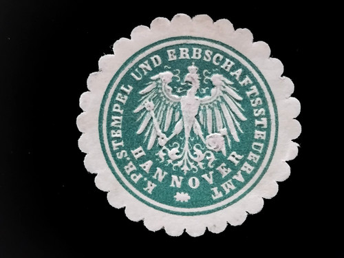 Siegelmarke hannover pr - siegelmarke,