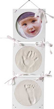 bieco Abdruckset Bilderrahmen Baby Abdruck Erinnerung Rahmen Hängebilderrahmen