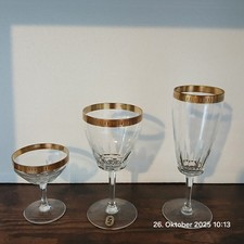 15 teiliges Konvolut,  Zwiesel Kristallgläser , Goldrand