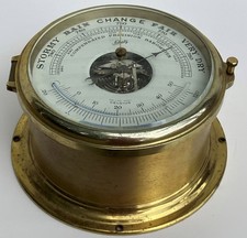 Schatz Royal Mariner Chronometer Schiffsuhr Glasenuhr Barometer Messing Uhr