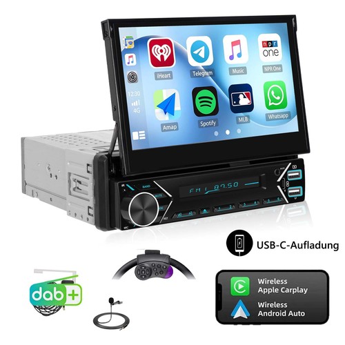 Autoradio bluetooth din - 1, 7"