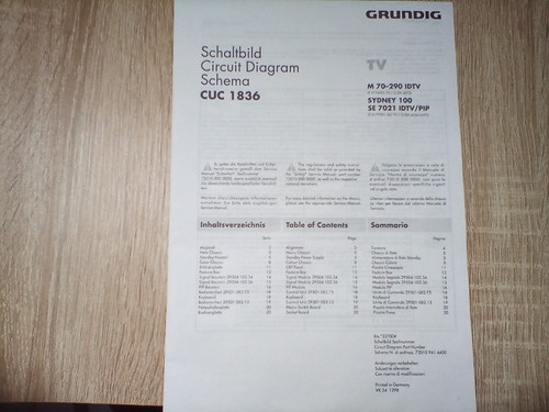 Schaltplan grundig - schaltplan, tv