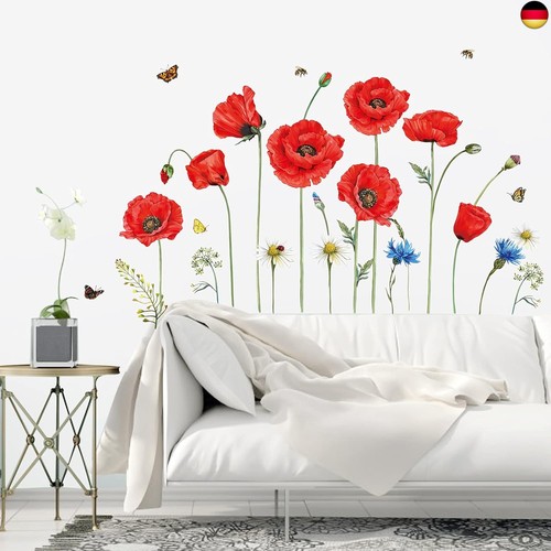 Wandtattoo mohnblume blume - wandtattoo,