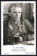 Schauspieler O.W. Fischer in Heidelberger Romanze, Ansichtskarte 