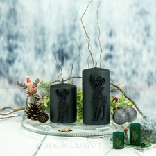 Stumpenkerzen Motiv 3D Rentier