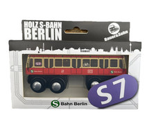 Holzeisenbahn Tiny Trainz Anhänger  Berlin S7 Eisenbahn Miniatur Bauer&Sohn