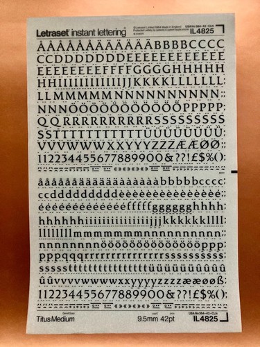 Letraset 4825 titus medium - letraset,