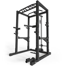 ATLETICA R7 Cage Power Rack mit Latzug- und Ruderstation, Multi-Grip Pull-Up Bar