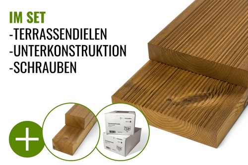 Terrassendielen kiefer thermo - terrassendielen,
