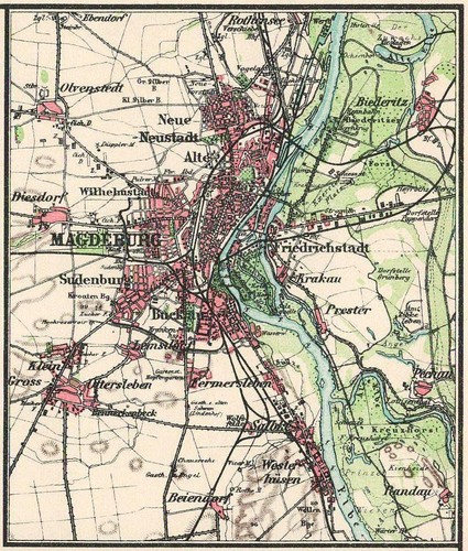 Stadtplan von magdeburg - stadtplan,