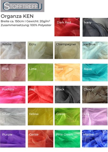 Organza ken 100cm schritte - organza,