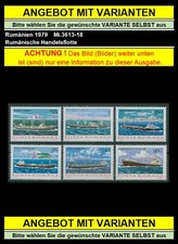 Rumänien 1979 Handelsflotte,Schiffe,Frachtdampfer,Öltanker Mi.3613-18