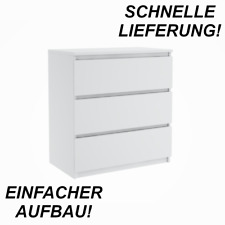 Kommode mit 3 Schubladen Sideboard weiß Anrichte holz Möbel Schubladenschrank
