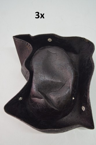 Piratenhut schwarz - 3x,