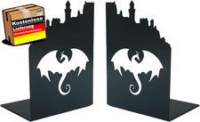 Buchstützen Metall Drachen