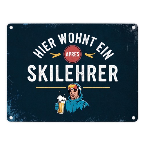 Hier wohnt ein apres skilehrer - apres,