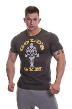 Golds Gym Muscle Joe T-Shirt Bodybuilding Fitness Herren Sport Shirt Charcoal