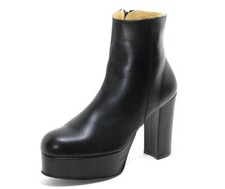 277 Stiefelette Plateau Tower Gothic London Leder Retro Heels Buffalo 40