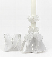 Kerzentuch Kommuniontasche Kerzenrock Tropfschutz zum Kommunionskleid *25