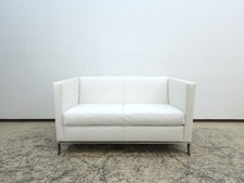Walter Knoll Foster Zweisitzer #2 Echtledersofa Designersofa Couch Weiß #0440