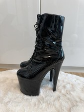 Pleaser Extreme Plateau Stiefel Gr. 43 Schwarz