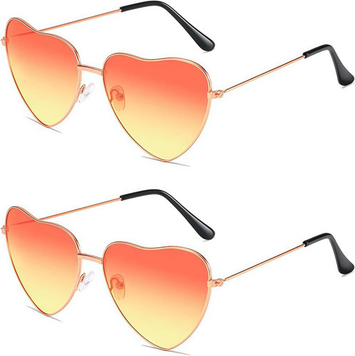 2stk herzbrille orange - 2stk,