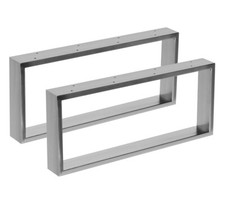 2x Edelstahl 70x41cm